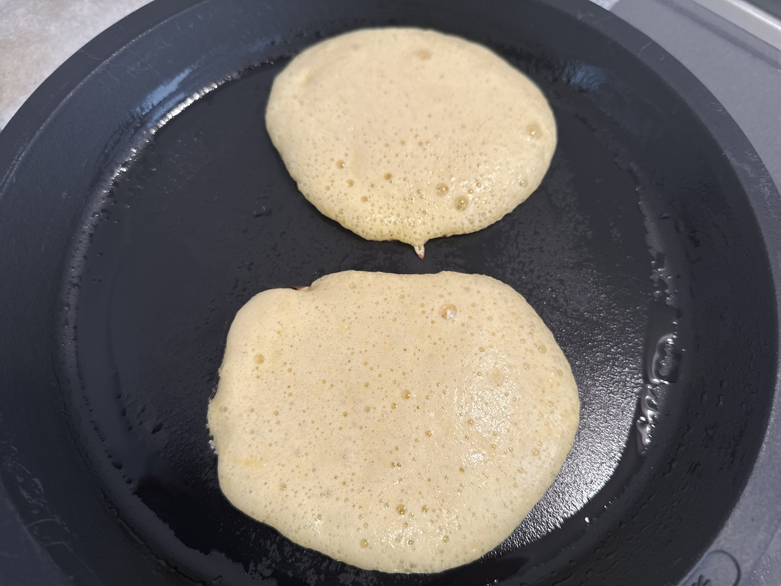 焼いている様子